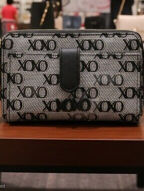 XOXO Crossbody Bag in Black & Gray NWT